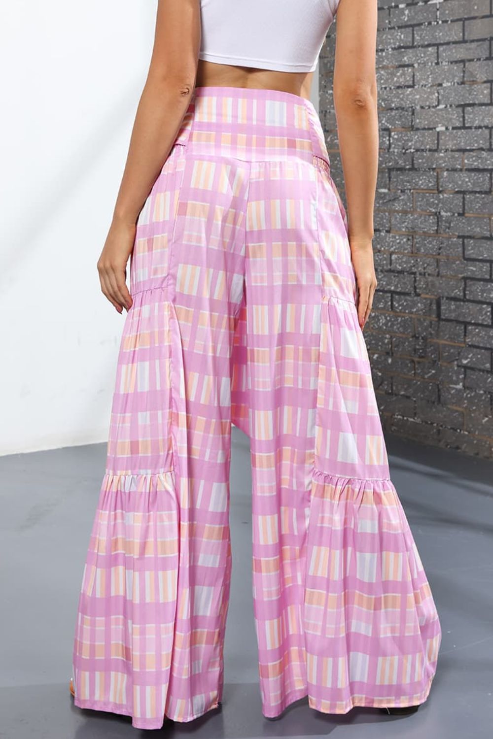 Printed High-Rise Tied Culottes/Pants