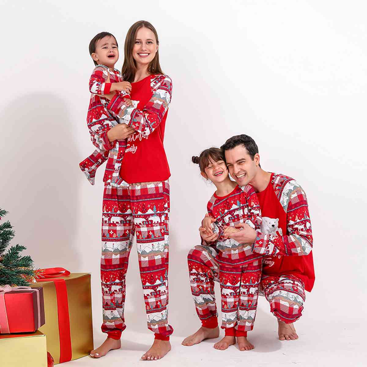 Men's Christmas Bear Graphic Set