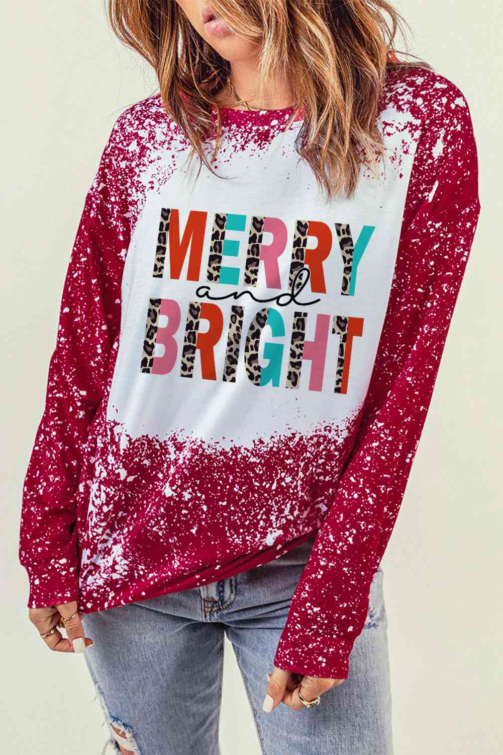 MERRY AND BRIGHT Christmas Graphic T-Shirt