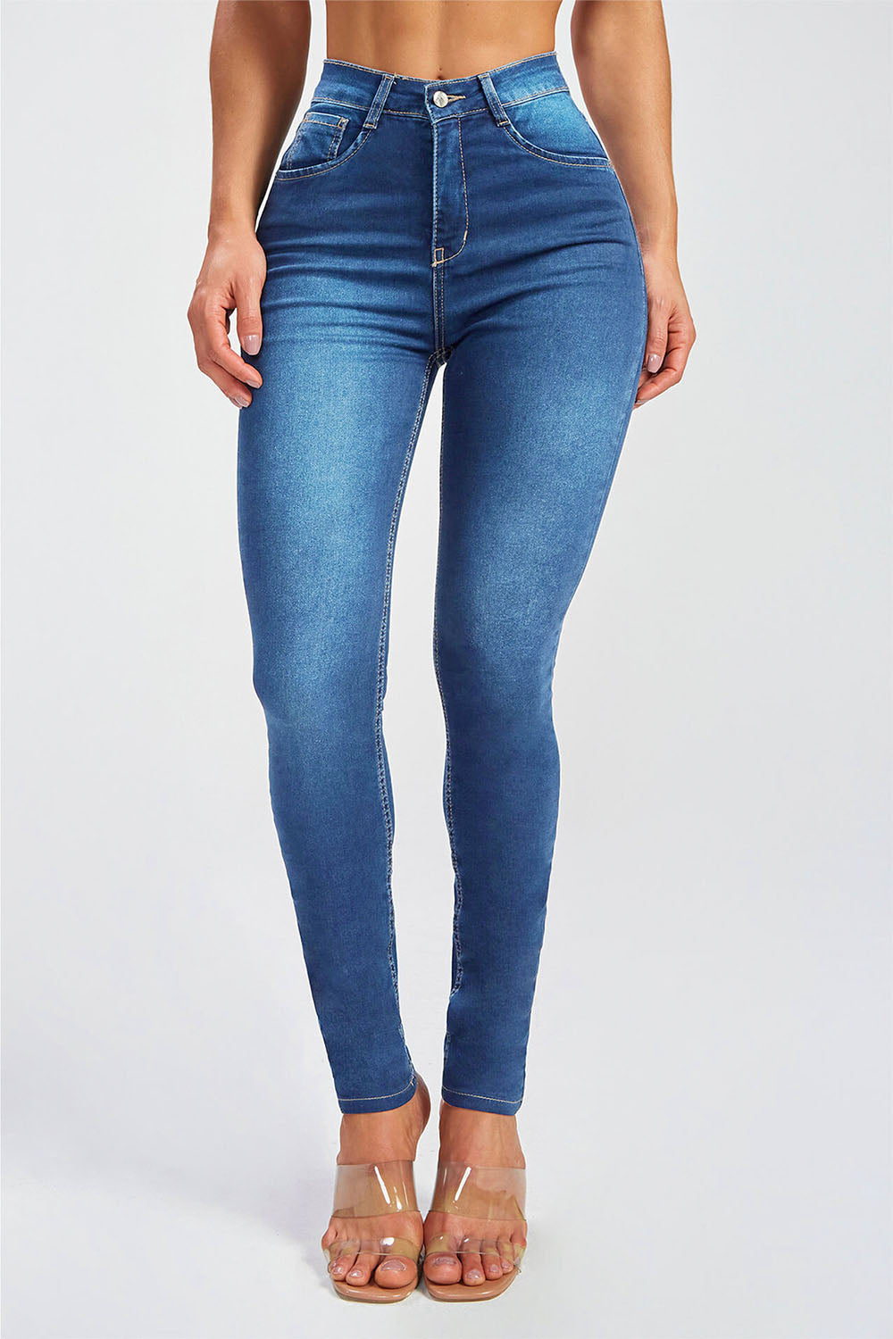 Buttoned Skinny Jeans/Pants